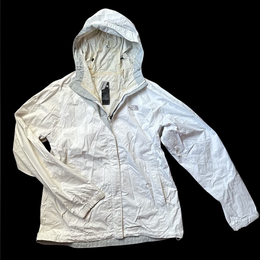 The North Face Rain Jacket Wind Breaker White size medium